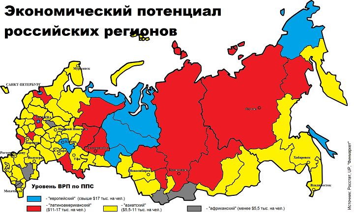 Информационная база социально-экономического потенциала России.